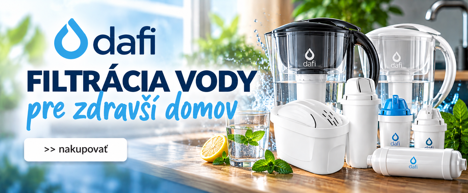Filtračné kanvice Dafi a náhradné filtre na vodu Classic a Unimax