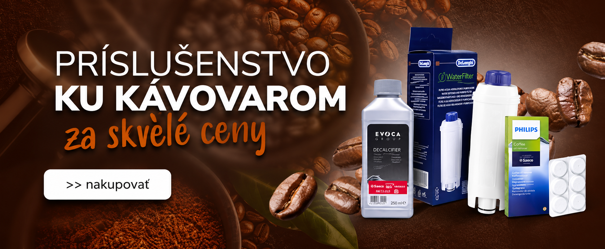 Príslušenstvo ku kávovarom – vodné filtre, odvápňovače a čistiace tablety